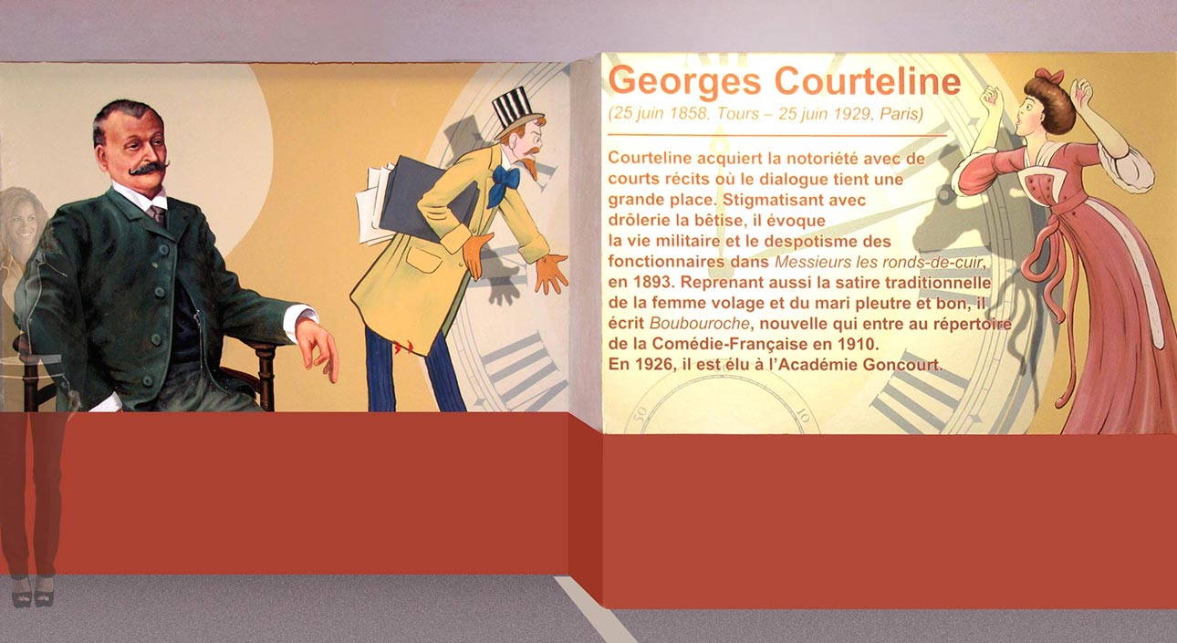 fresque Courteline Georges