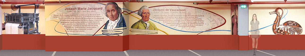 fresque Vaucanson (de) Jacques 