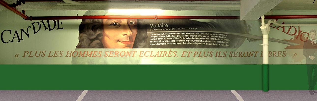 fresque Voltaire 